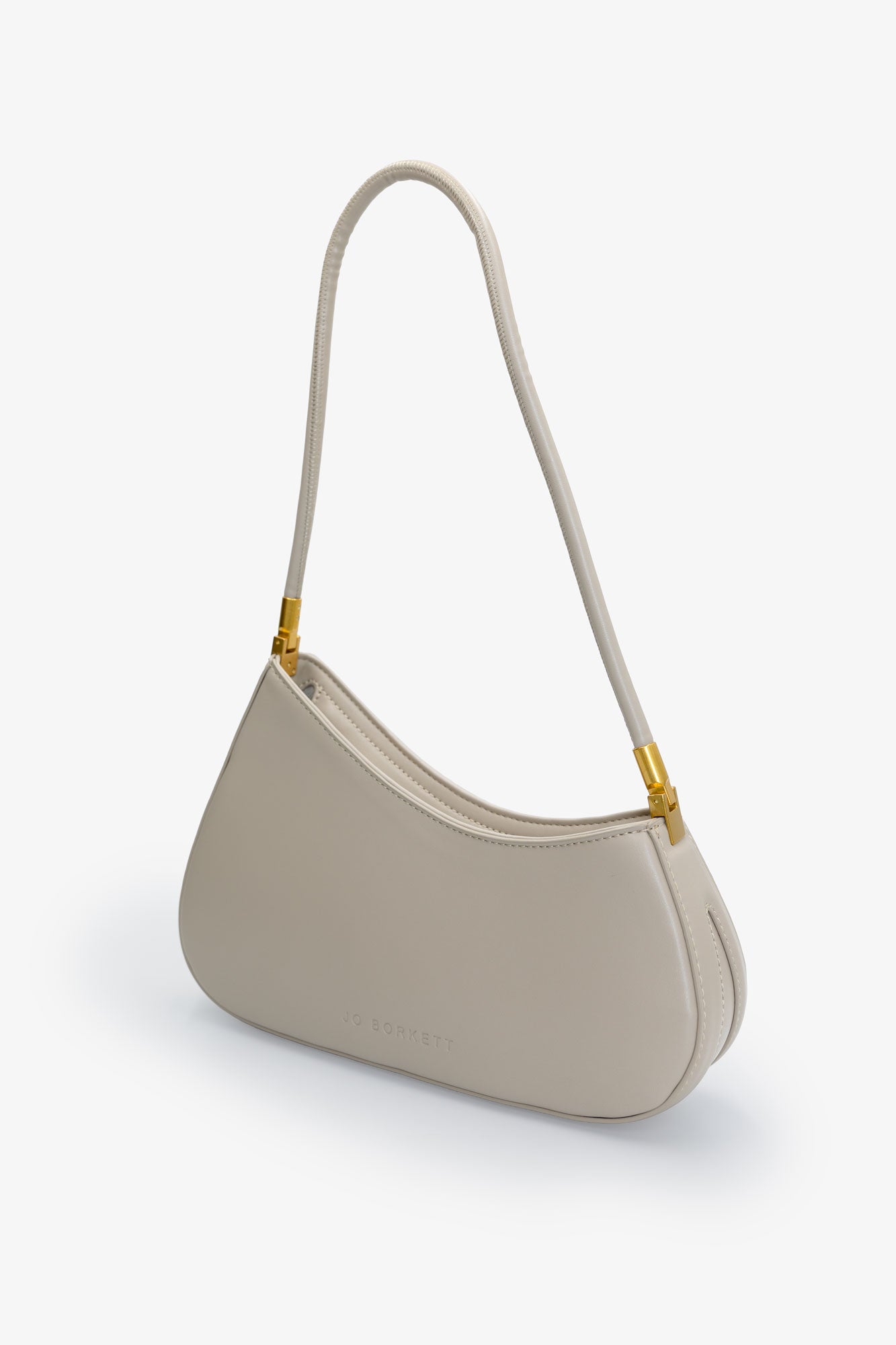 The Gia - Small Asymmetric Shoulder Bag - Taupe