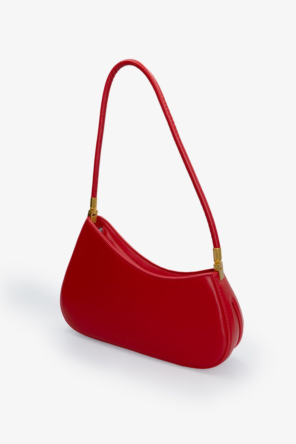 The Gia - Small Asymmetric Shoulder Bag - Tomato Red