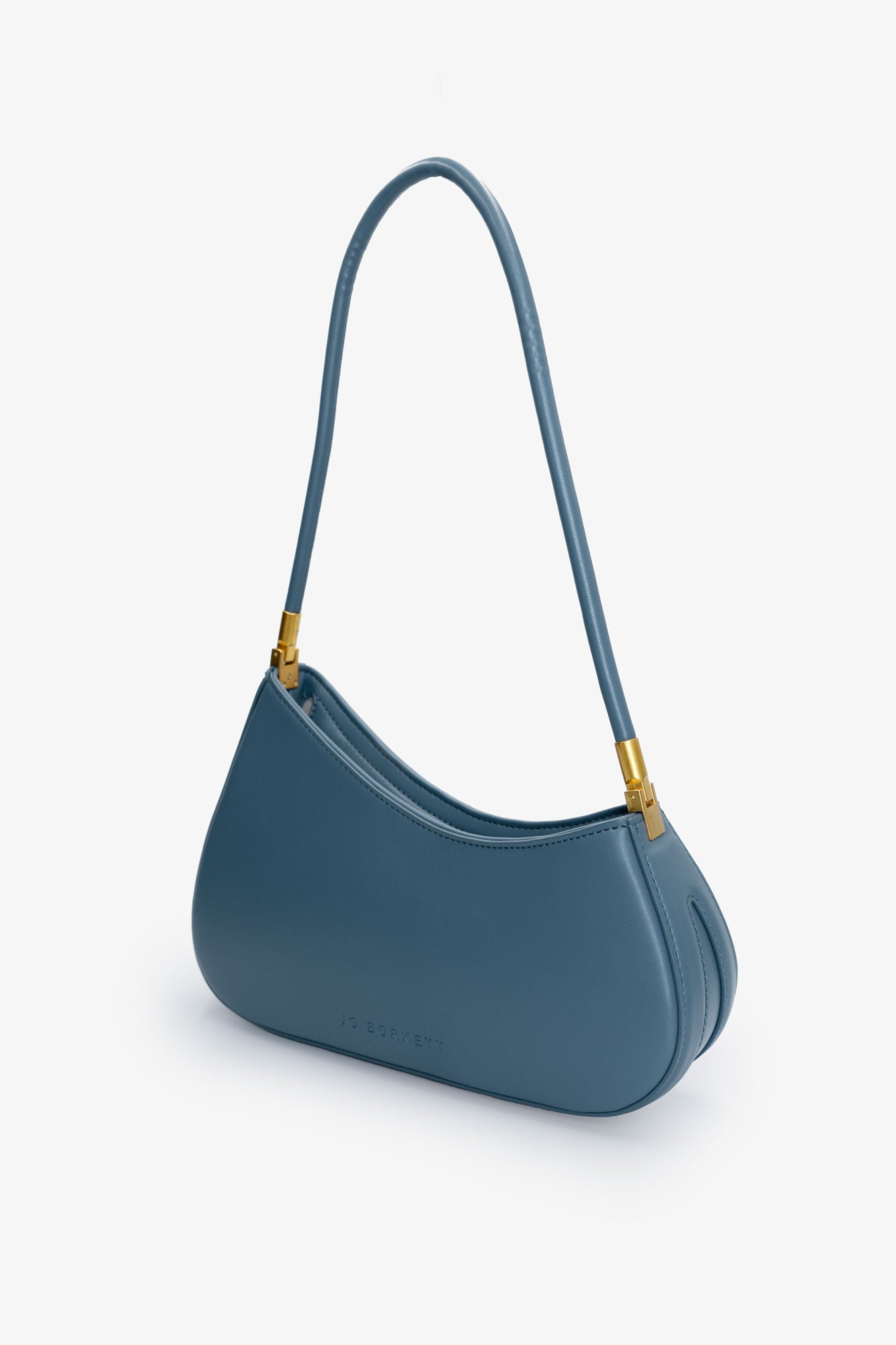 The Gia - Small Asymmetric Shoulder Bag - Slate Blue