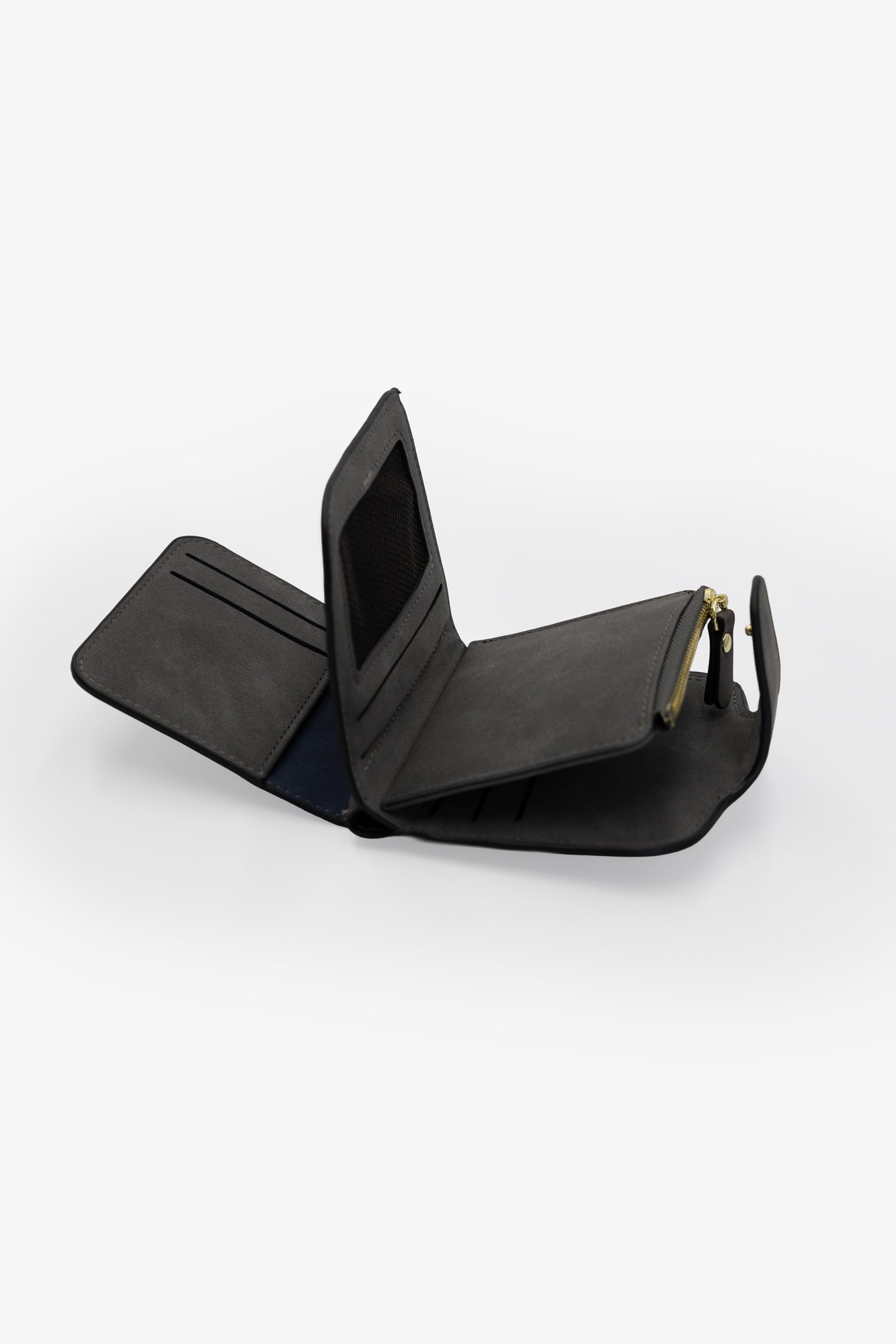 The Small Bi Fold Wallet - Charcoal