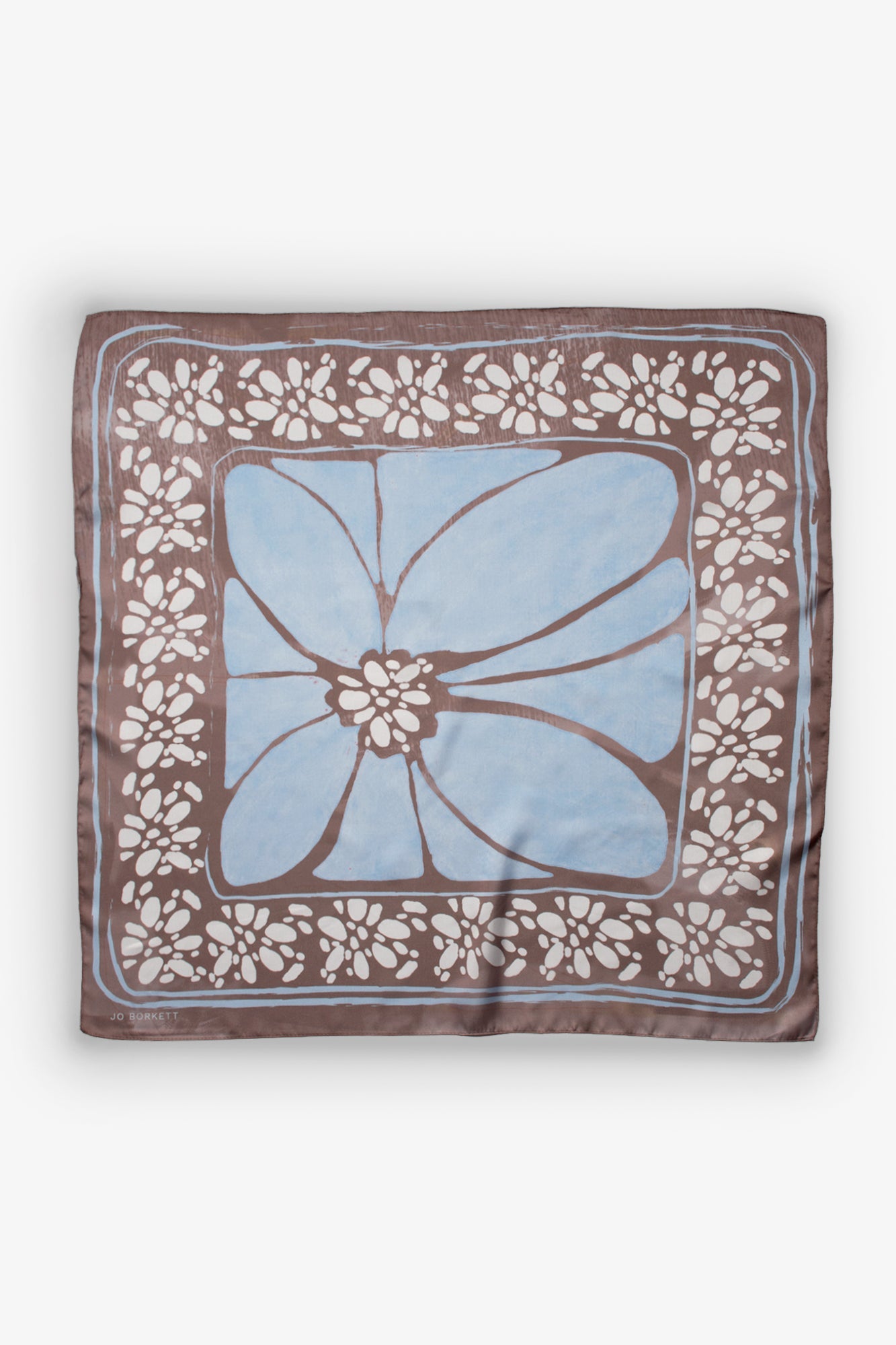 Silk Touch Magnolia Neckerchief - Brown