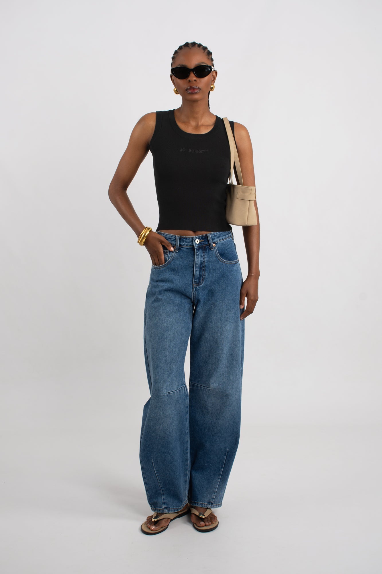 Mid Rise Baggy Balloon Jeans