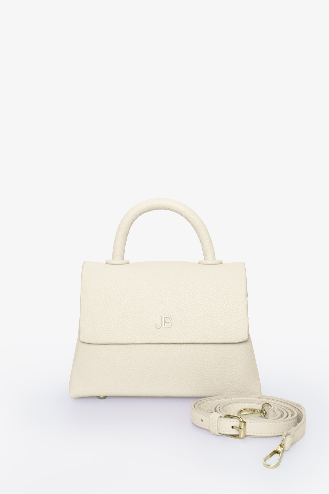 The Hailey Bag - Small Pebble - Cream