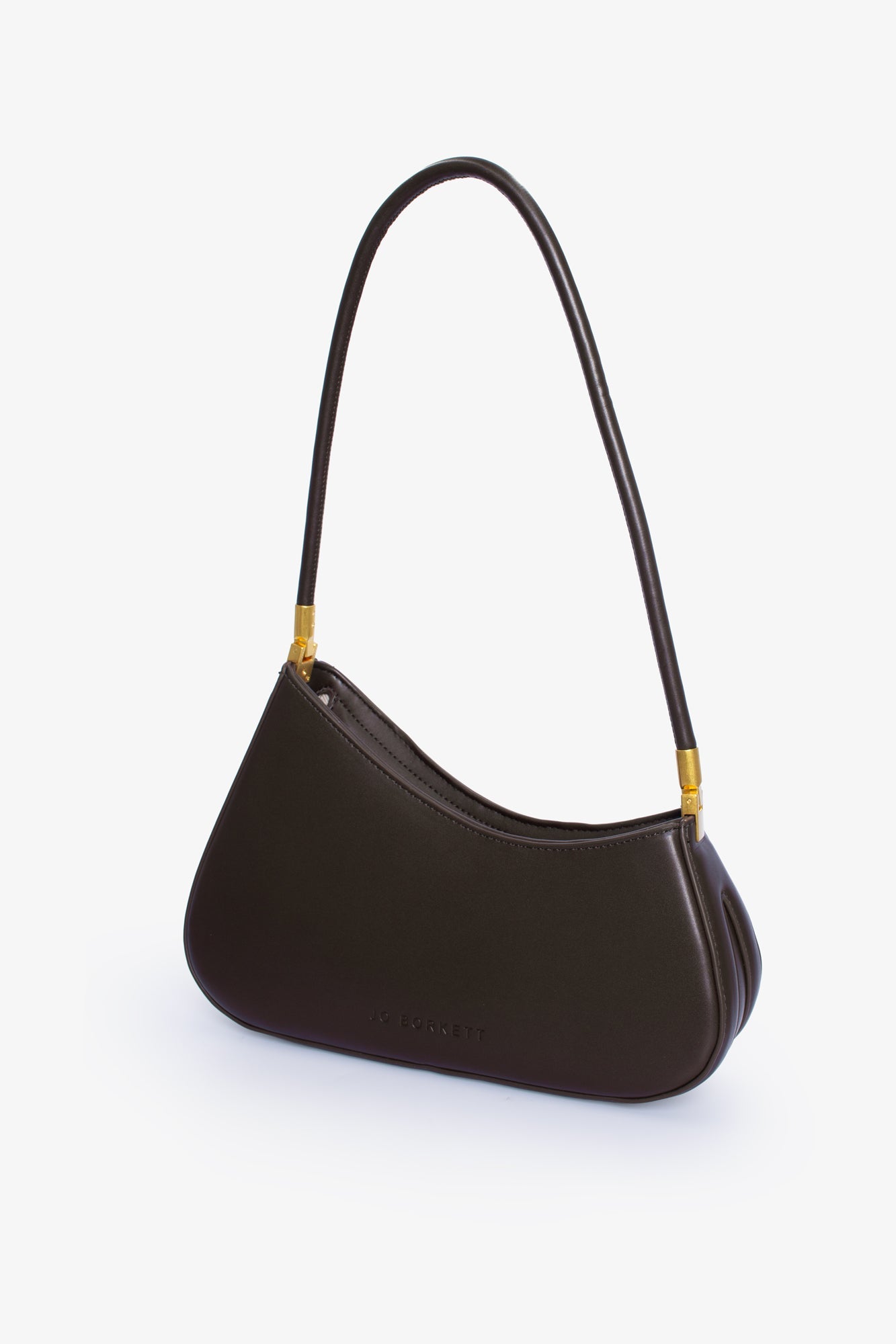 The Gia Bag - Small Asymmetric Shoulder Bag - Chocolate