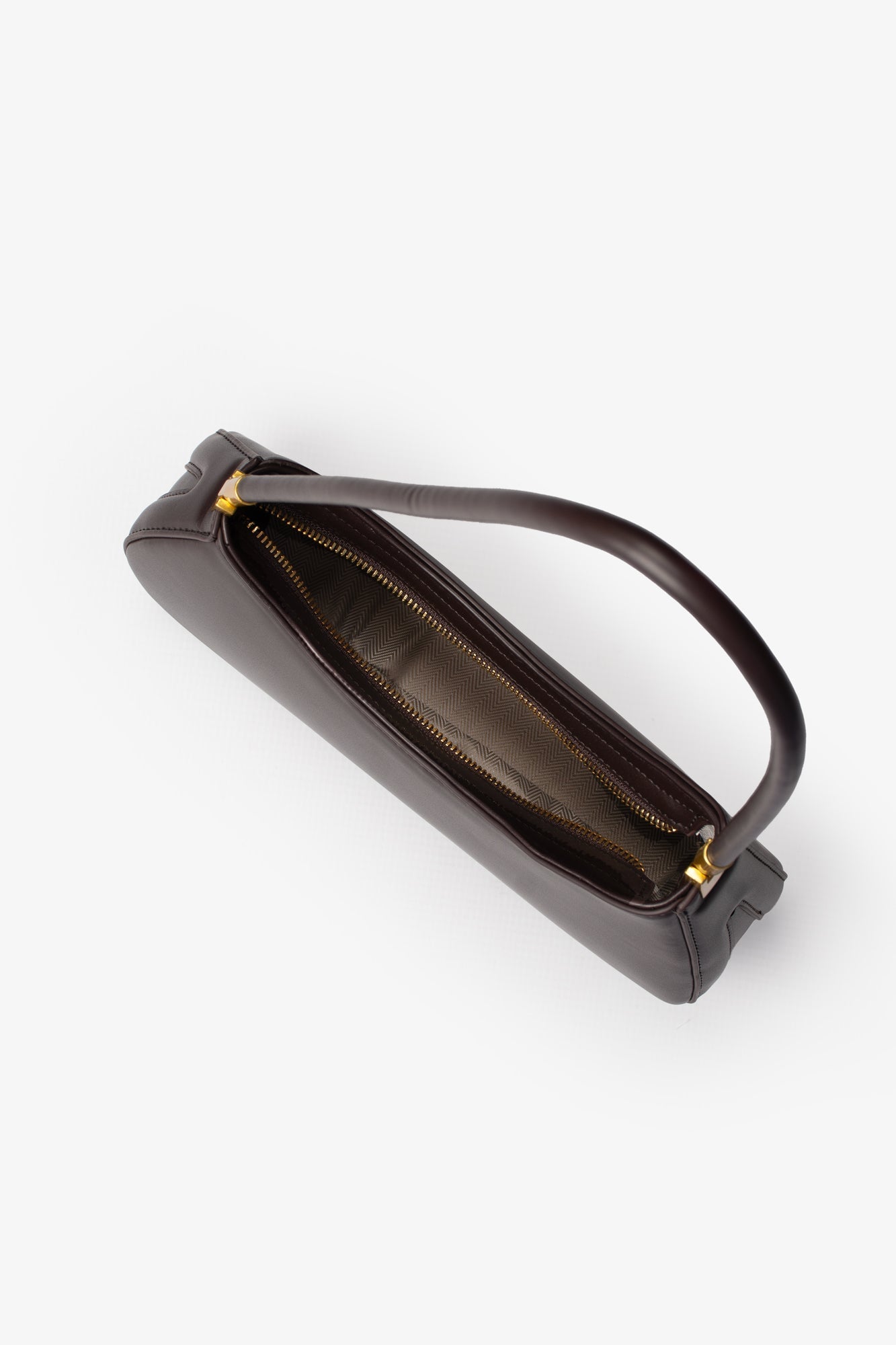 The Gia Bag - Small Asymmetric Shoulder Bag - Chocolate